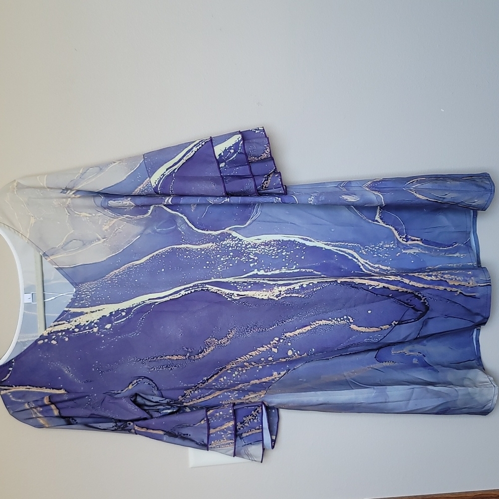 NEW Size Large Dress Blue/Purple & Gold